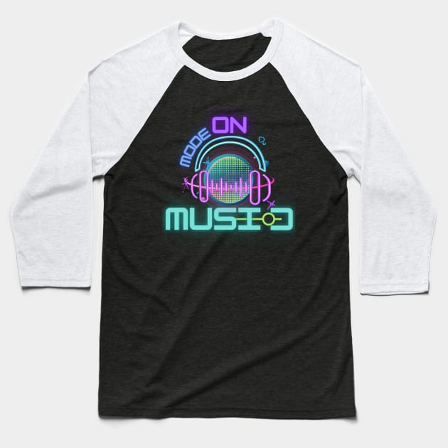 Music mode ON Baseball T-Shirt by PixelkaArt